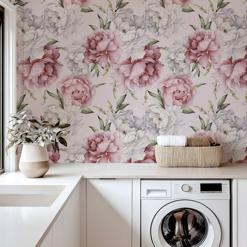 Light Pink Peony Wallpaper
