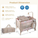 Portable Baby Playard with Changing Table Bassinet and Music Box by LJGDeals