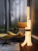 Modern Alabaster Piped Floor Lamp