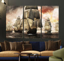 Pirate Fleet Canvas Wall Art Print Pirate Ships Canvas Print