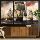 Pirate Fleet Canvas Wall Art Print Pirate Ships Canvas Print