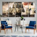 Pirate Fleet Canvas Wall Art Print Pirate Ships Canvas Print
