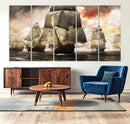 Pirate Fleet Canvas Wall Art Print Pirate Ships Canvas Print by MyGreatCanvas | Canvas Wall Art Prints | Photo Prints & Wall Decor