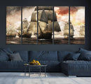 Pirate Fleet Canvas Wall Art Print Pirate Ships Canvas Print by MyGreatCanvas | Canvas Wall Art Prints | Photo Prints & Wall Decor