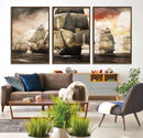 Pirate Fleet Canvas Wall Art Print Pirate Ships Canvas Print by MyGreatCanvas | Canvas Wall Art Prints | Photo Prints & Wall Decor