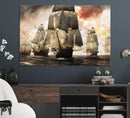 Pirate Fleet Canvas Wall Art Print Pirate Ships Canvas Print