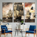 Pirate Fleet Canvas Wall Art Print Pirate Ships Canvas Print