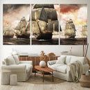 Pirate Fleet Canvas Wall Art Print Pirate Ships Canvas Print