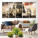 Pirate Fleet Canvas Wall Art Print Pirate Ships Canvas Print