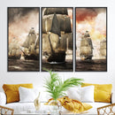Pirate Fleet Canvas Wall Art Print Pirate Ships Canvas Print by MyGreatCanvas | Canvas Wall Art Prints | Photo Prints & Wall Decor