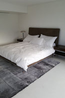 PLAIN STACKED - Charcoal Lambskin Rug