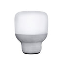 Smooth Lamp in Opaque Glass with Stone Base