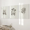 Antique Floral Prints 3 Piece Wall Art Decor by Wall Art Set