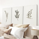 Vintage Floral 3 Piece Wall Art. Rustic Botanical Posters by Wall Art Set