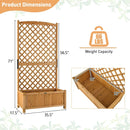 Planter Raised Bed with Trellis for Plant Flower Climbing-Orange by LJGDeals
