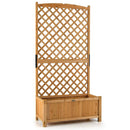 Planter Raised Bed with Trellis for Plant Flower Climbing-Orange by LJGDeals
