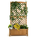 Planter Raised Bed with Trellis for Plant Flower Climbing-Orange by LJGDeals