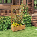 Planter Raised Bed with Trellis for Plant Flower Climbing-Orange by LJGDeals