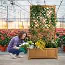 Planter Raised Bed with Trellis for Plant Flower Climbing-Orange by LJGDeals