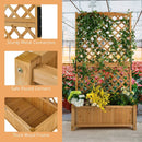 Planter Raised Bed with Trellis for Plant Flower Climbing-Orange by LJGDeals