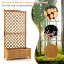 Planter Raised Bed with Trellis for Plant Flower Climbing-Orange by DirectDeals