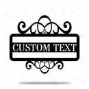 Plaque Swirl Monogram