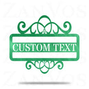 Plaque Swirl Monogram