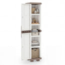 Plastic Kitchen Pantry with 4 Adjustable Shelves and Single Door for Living Room and Kitchen by LJGDeals