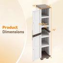 Plastic Kitchen Pantry with 4 Adjustable Shelves and Single Door for Living Room and Kitchen by LJGDeals