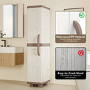 Plastic Kitchen Pantry with 4 Adjustable Shelves and Single Door for Living Room and Kitchen by DirectDeals