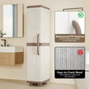 Plastic Kitchen Pantry with 4 Adjustable Shelves and Single Door for Living Room and Kitchen by LJGDeals