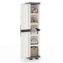 Plastic Kitchen Pantry with 4 Adjustable Shelves and Single Door for Living Room and Kitchen by DirectDeals