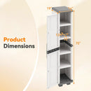 Plastic Kitchen Pantry with 4 Adjustable Shelves and Single Door for Living Room and Kitchen by LJGDeals