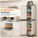 Plastic Kitchen Pantry with 4 Adjustable Shelves and Single Door for Living Room and Kitchen by DirectDeals