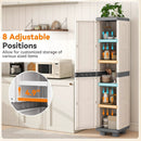 Plastic Kitchen Pantry with 4 Adjustable Shelves and Single Door for Living Room and Kitchen by LJGDeals