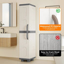 Plastic Kitchen Pantry with 4 Adjustable Shelves and Single Door for Living Room and Kitchen by LJGDeals