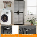 Plastic Lockable Storage Cabinet with Doors and 3 Adjustable Shelves by LJGDeals