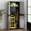 Plastic Lockable Storage Cabinet with Doors and 3 Adjustable Shelves by LJGDeals