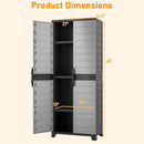 Plastic Lockable Storage Cabinet with Doors and 3 Adjustable Shelves by LJGDeals