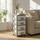Plastic Storage Organizer with Compact Drawer Cabinet Side Table for Bedroom by LJGDeals