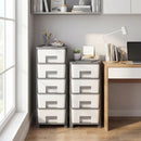 Plastic Storage Organizer with Compact Drawer Cabinet Side Table for Bedroom by LJGDeals
