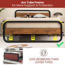 Arc Platform Bed with Headboard and Footboard-Full Size by LJGDeals