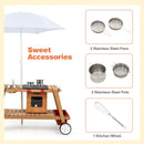 Wooden Play Cart with Sun Proof Umbrella for Toddlers Over 3 Years Old by LJGDeals