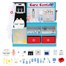 Play Doctor's Office Wood Medical Center Toy Set with Examine Region by LJGDeals