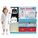 Play Doctor's Office Wood Medical Center Toy Set with Examine Region