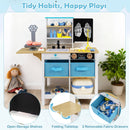 Play Doctor's Office Wood Medical Center Toy Set with Blackboard