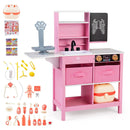 Play Doctor's Office Wood Medical Center Toy Set with Blackboard by LJGDeals