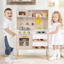 Play Kitchen Height Adjustable with Microwave and Lights and Sounds-Pink by LJGDeals