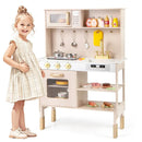 Play Kitchen Height Adjustable with Microwave and Lights and Sounds-Pink by LJGDeals