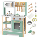 Play Kitchen Wooden Toy Kitchen Playset with Chalkboard Birthday Gift for Kids Aged 3 + by LJGDeals